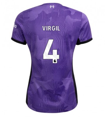 Liverpool Virgil van Dijk #4 Tredje trøje Dame 2023-24 Kort ærmer